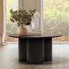 Table basse MINSK - Chêne cerusé en noir - 80 cm