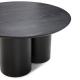 Table basse MINSK - Chêne cerusé en noir - 80 cm
