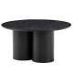 Table basse MINSK - Chêne cerusé en noir - 80 cm
