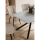 Table à manger MILOW - Pierre marbrée grise - 160 cm