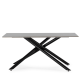Table à manger MILOW - Pierre marbrée grise - 160 cm