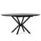 Table à manger extensible WARA - 126 à 160 cm - Chêne cerusé en noir