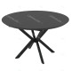 Table à manger extensible WARA - 126 à 160 cm - Chêne cerusé en noir