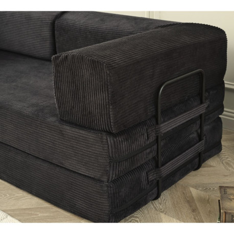 Canapé convertible MIMBO – velours côtelé déhoussable - 5 coloris