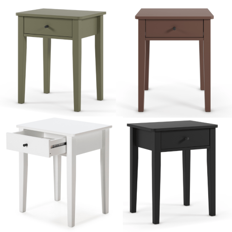 Table de chevet KILT en bois massif - 4 coloris