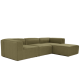 Canapé d'angle ALTASSINA - Toile piquée Olive