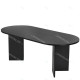 Table à manger NYRO - 200 cm - Chêne cérusé noir mat