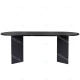 Table à manger NYRO - 200 cm - Chêne cérusé noir mat