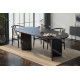 Table à manger NYRO - 200 cm - Chêne cérusé noir mat