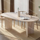 Table à manger NYRO - 200 cm - Façon travertin