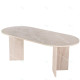 Table à manger NYRO - 200 cm - Façon travertin