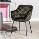 Fauteuil MOSHI Velvet & Black - Taupe (Produits d'exposition)