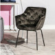 Fauteuil MOSHI Velvet & Black - Taupe (Produits d'exposition)