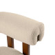 Fauteuil MADURA - Noyer et bouclette Taupe