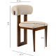 Fauteuil MADURA - Noyer et bouclette Taupe