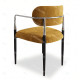 Fauteuil GATSBY Black & Gold - Velours Cuivré