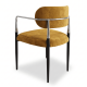 Fauteuil GATSBY Black & Gold - Velours Cuivré