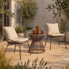 Ensemble de jardin SALINA — 2 fauteuils + table basse cordage tressé