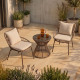 Ensemble de jardin SALINA — 2 fauteuils + table basse cordage tressé