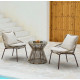 Ensemble de jardin SALINA — 2 fauteuils + table basse cordage tressé