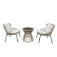 Ensemble de jardin SALINA — 2 fauteuils + table basse cordage tressé