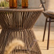 Ensemble de jardin SALINA — 2 fauteuils + table basse cordage tressé