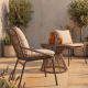 Ensemble de jardin SALINA — 2 fauteuils + table basse cordage tressé