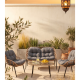Ensemble 4 pièces outdoor PIORA ( 2 + 1 + 1 + table basse)