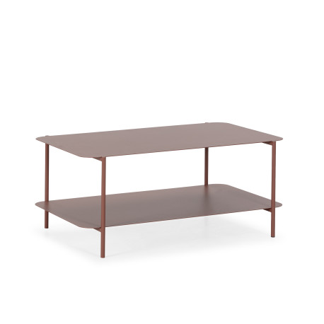Table basse rectangulaire OLEA - Terracotta - 90 cm