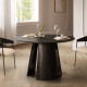 Table à manger KAYRA - Chêne cerusé en noir - 120 cm
