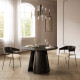 Table à manger KAYRA - Chêne cerusé en noir - 120 cm