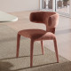 Chaise SOLENE - Toile chenille - Terracotta