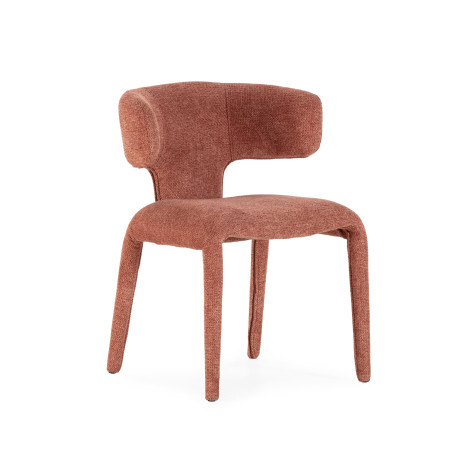 Chaise SOLENE - Toile chenille - Terracotta