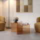 Duo de tables basses TIERA - Verre ambré