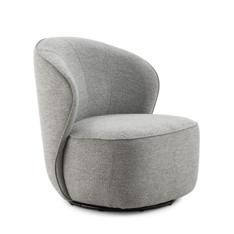Fauteuil ARDA pivotant - Bouclette rasée Grise