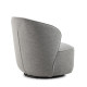 Fauteuil ARDA pivotant - Bouclette rasée Grise