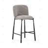 Tabouret de bar HIZY - Toile piquée Taupe