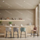 Tabouret de bar HIZY - Toile piquée Beige Sable