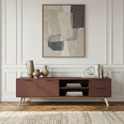 Meuble TV PISCO 2P - Terracotta - 180 cm