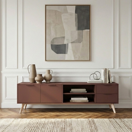 Meuble TV PISCO 2P - Terracotta - 180 cm