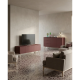 Meuble TV PISCO 4P - Terracotta - 140 cm