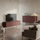 Meuble TV PISCO 4P - Terracotta - 140 cm