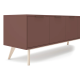Meuble TV PISCO 4P - Terracotta - 140 cm