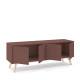 Meuble TV PISCO 4P - Terracotta - 140 cm