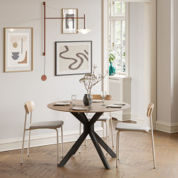 Table à manger pliante WAVA - Bois de chêne - 110 cm