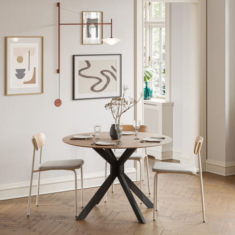 Table à manger pliante WAVA - Bois de chêne - 110 cm