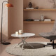 Table basse RIVIANO - Travertine & Cream - 80 cm