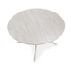 Table basse RIVIANO - Travertine & Cream - 80 cm