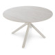 Table à manger RIVIANO - Travertine & Cream - 120 cm