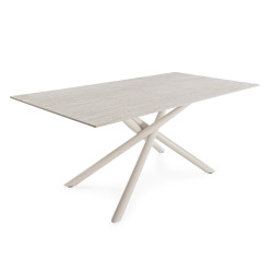 Table à manger RIVIANA - Travertine & Cream - 180 cm